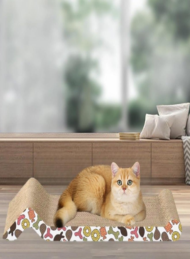 KittuPet Cat Scratching Post Kitten Paper Scratching Toy Catnip Cat Toy Corrugated Cat Scratch Pad Animal Claw Scratcher Scratch Cat Toys Catnip Toy Corrugated Paper Game Board Scratches - Image 5